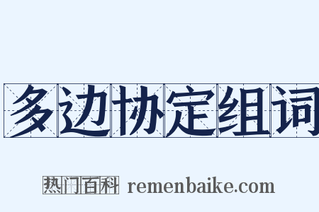 多边协定组词是什么意思的图片